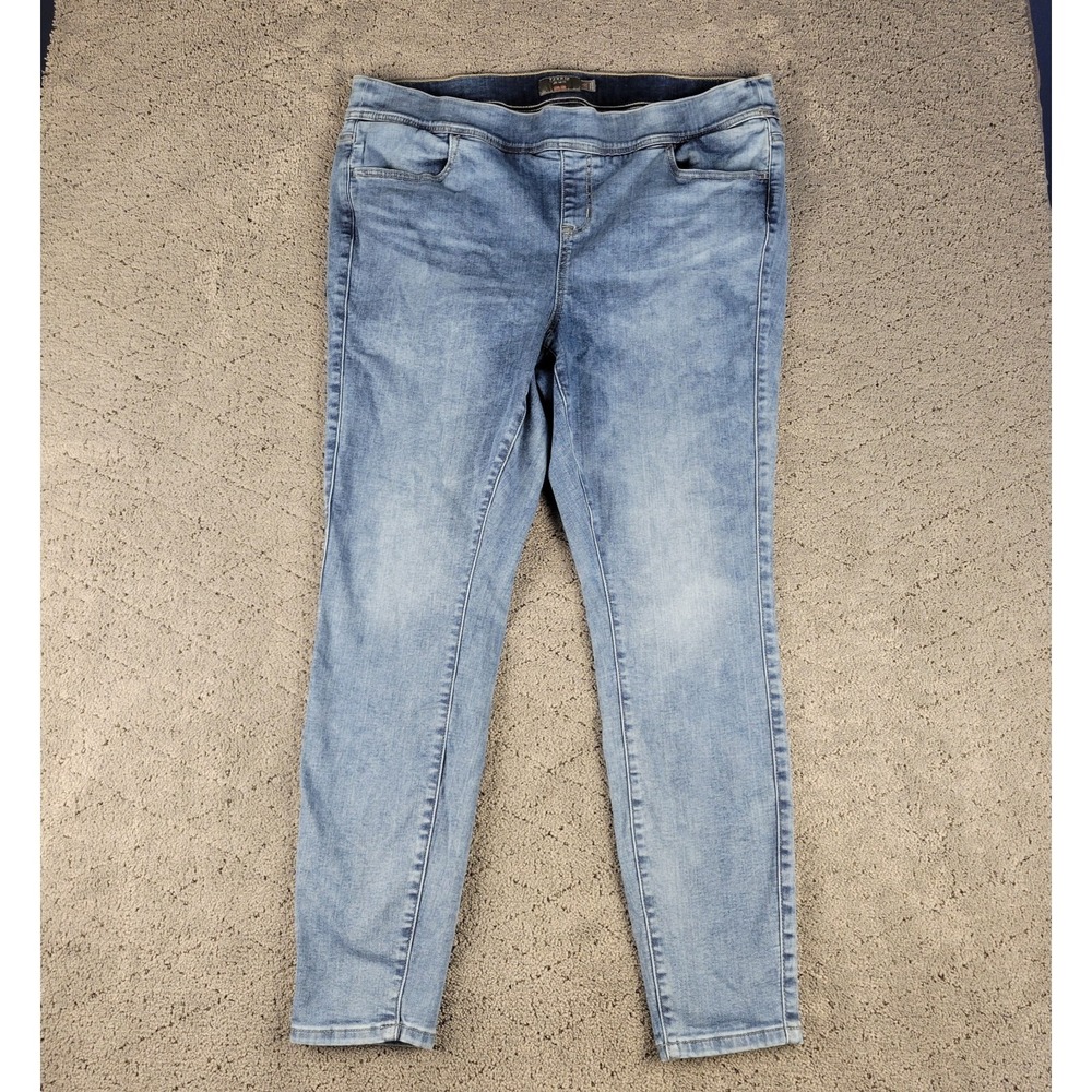Torrid Jeans Womens 2 Blue Lean Jean Pull On High Rise Slimming Stretch Denim